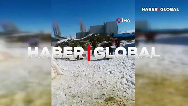 Karslı çocukların kar üzerinde ‘Survivor’ yarışması kamerada