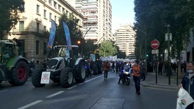Cientos de agricultores y ganaderos, este miércoles, colapsando Murcia para reclamar soluciones al Gobierno para el sector.