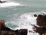 Atlantic waves crashing off the rocks on the north coast of Donegal, Ireland