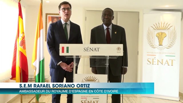 Sénat : l'Ambassadeur d'Espagne échange avec Jeannot Ahoussou