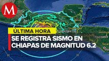 Sismo de magnitud 6.2 se siente en Ciudad Hidalgo, Chiapas