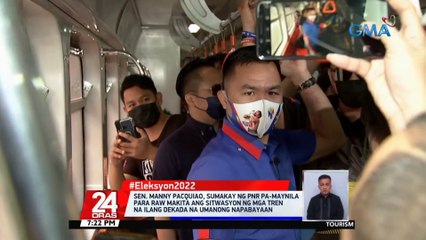 Sen. Manny Pacquiao, sumakay ng PNR pa-Maynila para raw makita ang sitwasyon ng mga tren na ilang dekada na umanong napabayaan | 24 Oras