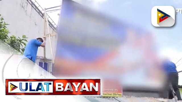 Naglalakihang poster sa EDSA northbound, pinagbabaklas ng Comelec at MMDA; Ilang may-ari, tumangging ipatanggal ang posters ng kandidato