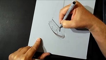 Drawing Sailboat- 3D Trick Art on Paper