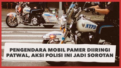 Pengendara Mobil Pamer Lagi Main Diiringi Patwal, Cara Polisi Naik Sepeda Motor Jadi Sorotan