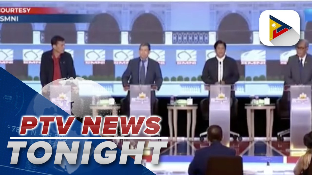 Marcos, De Guzman, Abella and Gonzales attend presidential debate organized by SMNI