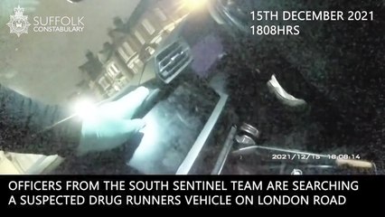 Watch moment police found cocaine stash in car