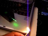 75mW green 532nm laser module lighting a match - REAL QUICK