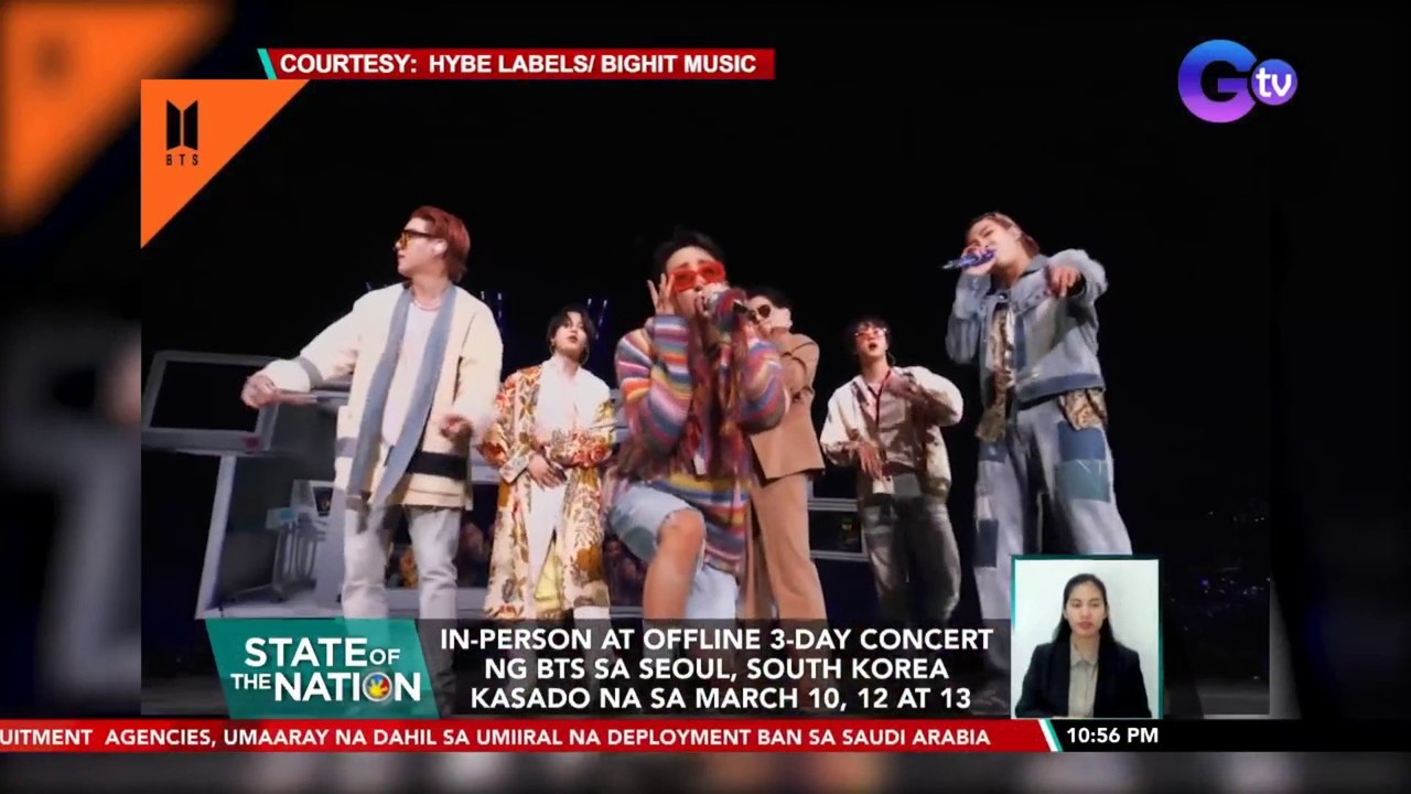 In-person at offline 3-day concert ng BTS sa Seoul, South Korea kasado na sa March 10, 12 at 13 | SONA