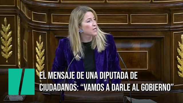 El mensaje de una diputada de Ciudadanos: Vamos a darle al Gobierno