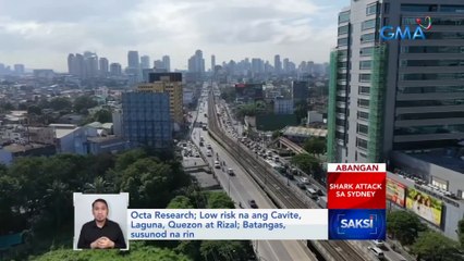 OCTA Research: Low risk na ang Cavite, Laguna, Quezon at Rizal; Batangas, susunod na rin | Saksi