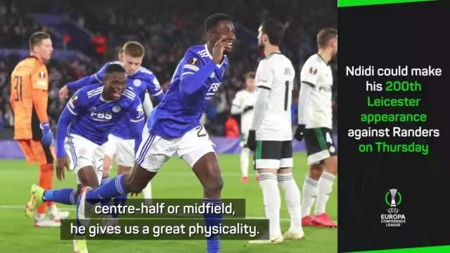Rodgers hails 'first class' Ndidi ahead of landmark appearance