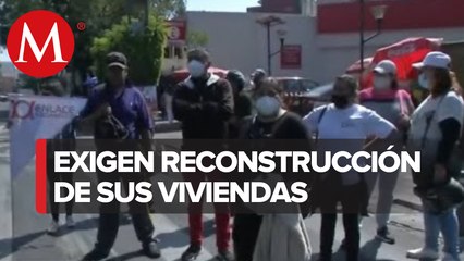 Damnificados de sismo del 2017 piden reconstrucción de sus casas