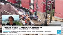 Informe desde Río de Janeiro: lluvias afectan a la región montañosa de Petrópolis