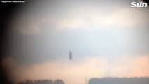 Bizarre floating 'UFO' spotted hovering above Glasgow