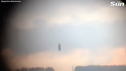 Bizarre floating 'UFO' spotted hovering above Glasgow
