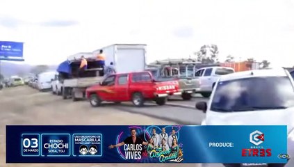 Transportistas se toman la CA-5 para exigir una rebaja de los combustibles