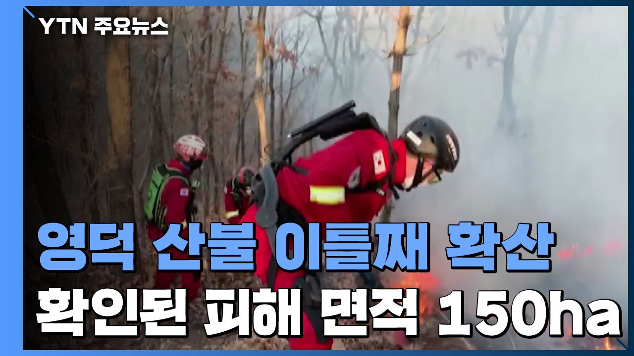 영덕 산불 밤 사이 확산...헬기 40대 투입 진화 총력 / YTN