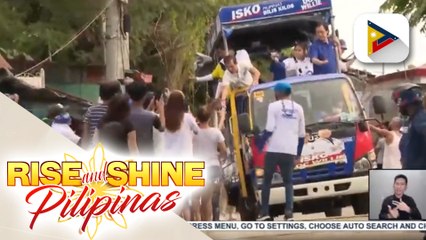 Presidential candidate Mayor Isko Moreno, hindi alintana ang mga sugat sa braso at kamay upang makalapit sa supporters
