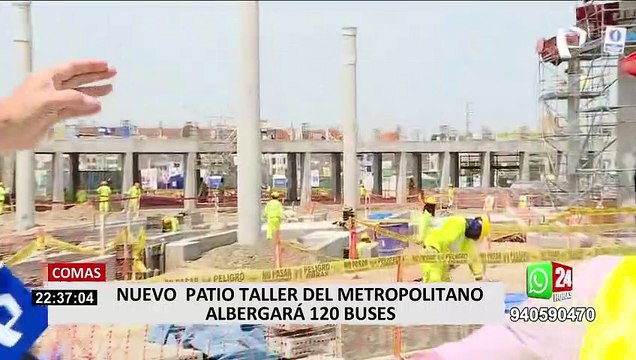 Jorge Muñoz supervisó construcción de nuevo patio taller de la ampliación del Metropolitano