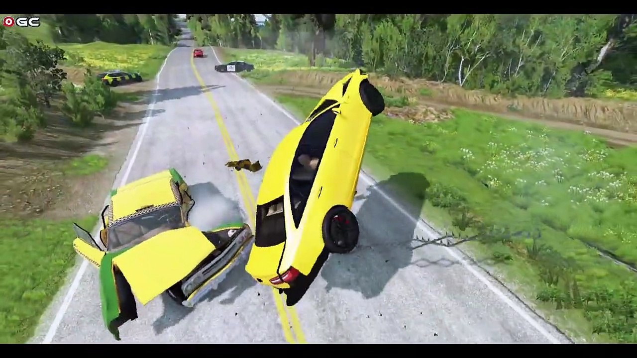 Cars VS Massive Spike Strip - AUDİ Speed Car Crashes - BeamNG Drive