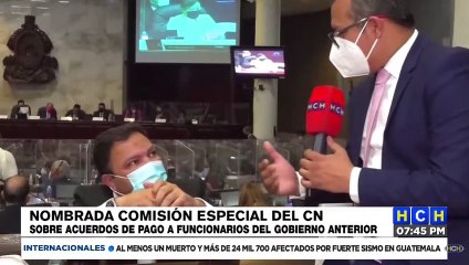 Nombran Comisión Especial del CN sobre acuerdos de pago a funcionarios del Gobierno anterior