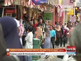 Indeks kesejahteraan rakyat antara fokus bajet 2014