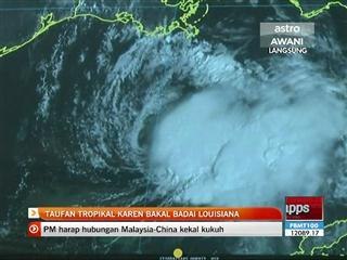 Taufan Tropikal Karen bakal badai Louisiana