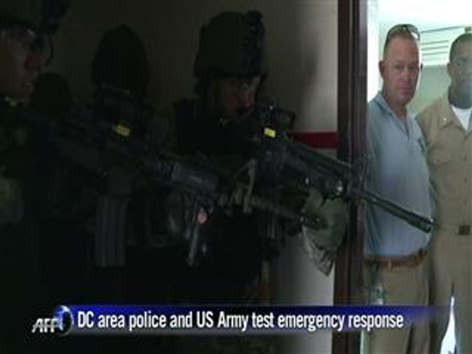 DC area police and US Army test emergency response