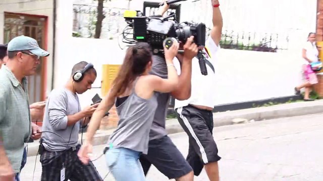 Detrás de cámara del film FAMILIA, de Gustavo Rondón