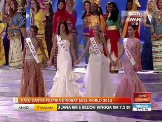 Ratu Cantik Filipina dinobat Miss World 2013