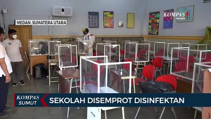Sat Sabhara Polrestabes Medan Lakukan Disinfektan