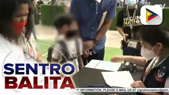 DOH Sec. Duque, iginiit na dapat gawing dahan-dahan ang pagtatanggal ng mandatory na pagsusuot ng face mask; Halos 150 na batang edad 5-11, binakunahan sa isang mall sa Maynila