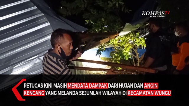 Hujan dan Angin Kencang di Madiun, Bangunan Ambruk Satu Warga Luka