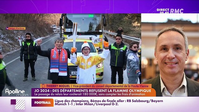 On peut tout dire sur RMC : JO 2024, des départements refusent la flamme olympique - 17/02