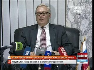 Syria serah bukti serangan senjata kimia kepada Rusia