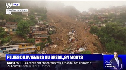 Brésil: au moins 94 morts dans des inondations et des glissements de terrain à Petrópolis