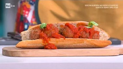 È sempre mezzogiorno ricette di oggi 16 febbraio 2022 panino con polpette al sugo di Roberta Lamber