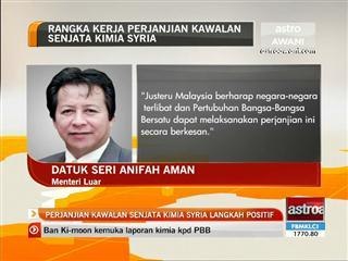 Perjanjian kawalan senjata kimia Syria langkah positif