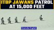 ITBP jawans patrol in sub-zero temperature at 15,000 feet, Watch |Oneindia News