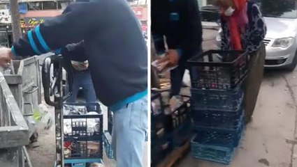 Zincir markette çöpe dökülen ürünlerden isteyen yaşlı kadının sözleri yürek dağladı