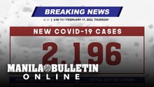 DOH reports 2,196 new cases, bringing the national total to 3,646,793, as of FEBRUARY 17, 2022
