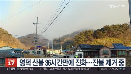 영덕 산불 36시간만에 진화…잔불 제거 중