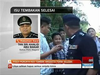 Polis percaya kes tembak anggota PDRM selesai