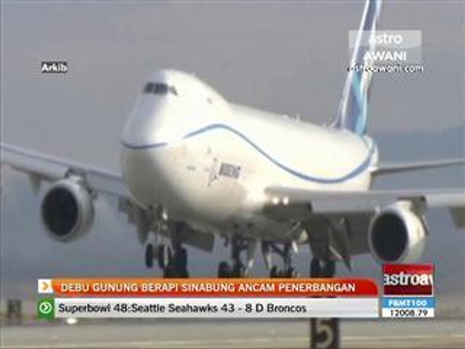 Debu gunung berapi Sinabung ancam penerbangan