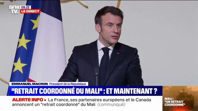 Emmanuel Macron sur le Mali: Nous ne pouvons pas rester engagés militairement aux côtés d'autorités dont nous ne partageons ni la stratégie, ni les objectifs cachés