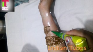 How to apply mehndi with help of cello tape just easy step | #Mehndi with #cello #tape | #10dayschallenge | #Day6 | #IndianTubes