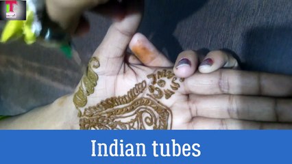 Mehndi Design with water bottle cap | Mehndi with the help of water bottle cap | #10dayschallenge | #Day8 | #IndianTubes