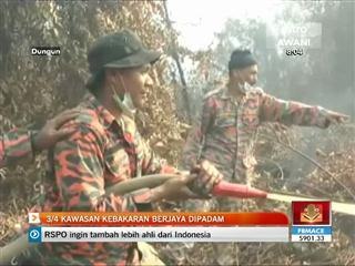 3/4 kawasan kebakaran berjaya dipadamkan