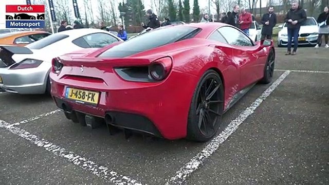 NOVITEC Ferrari 488 GTB - Powerslides - Loud Accelerations-